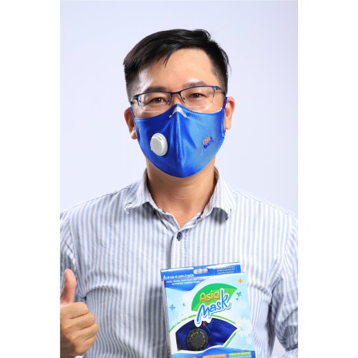 Khẩu trang than hoạt tính 4 lớp có van Asia Mask