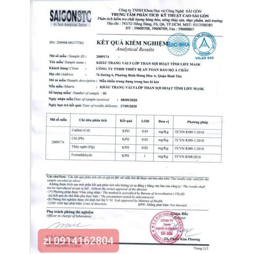 Khẩu trang vải than hoạt tính Life Mask 5 lớp (TQT)