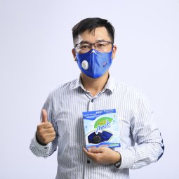 Khẩu trang than hoạt tính 4 lớp có van Asia Mask