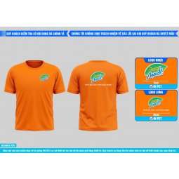 Áo thun 100% cotton in logo 