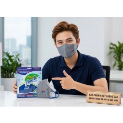 NEW 2018: Khẩu trang than hoạt tính AsiaMask ( vải kate lót trong)